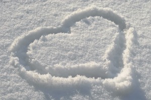 srdce v zimě
